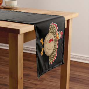 Thanksgiving Leopard Turkey Thanksgiving Autumn Short Table Runner