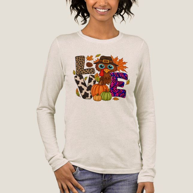 Thanksgiving Live Sublimation Tri-Blend Shirt (Front)