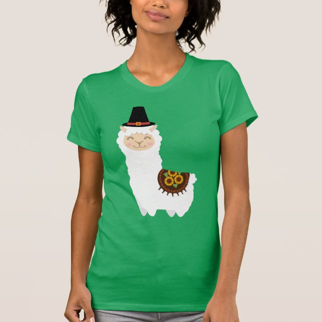 Thanksgiving Llama T-Shirt (Front)