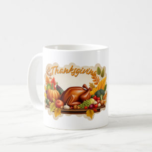 Thanksgiving logo coffee mug