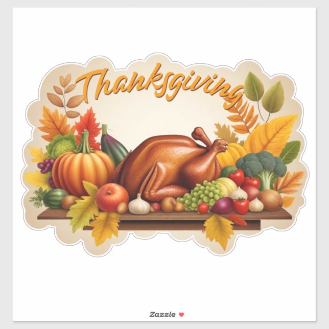 Thanksgiving logo sticker (Sheet)