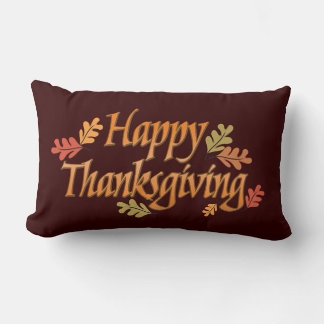 Thanksgiving Lumbar Pillow (Front)