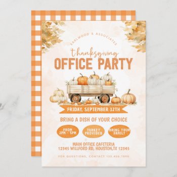 Thanksgiving Lunch Office Party Invitation by PerfectPrintableCo at Zazzle