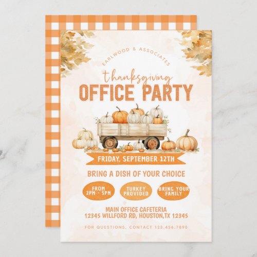 Thanksgiving Lunch Office Party Invitation