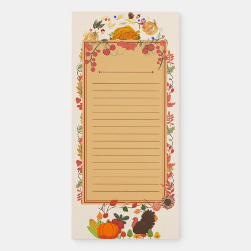 Thanksgiving Magnetic Notepad