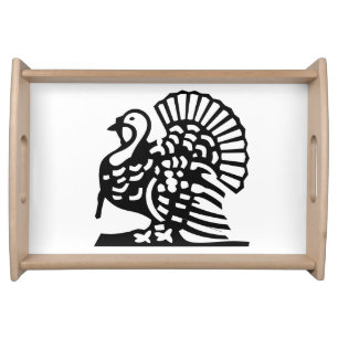 THANKSGIVING MAJESTIC TURKEY  SERVING TRAY