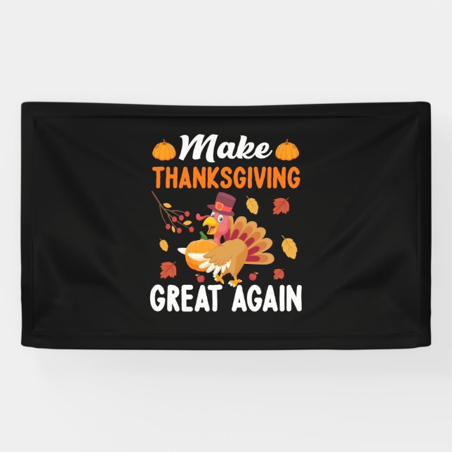 Thanksgiving Make Thanksgiving Great Again Banner (Horizontal)