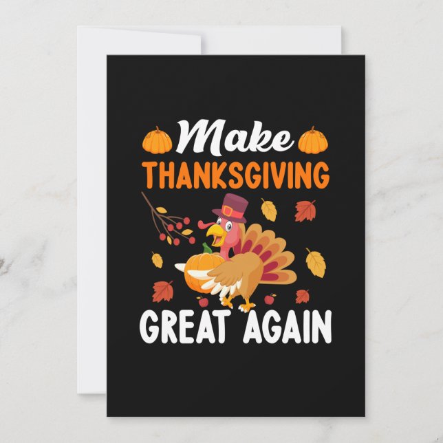 Thanksgiving Make Thanksgiving Great Again Invitation (Front)