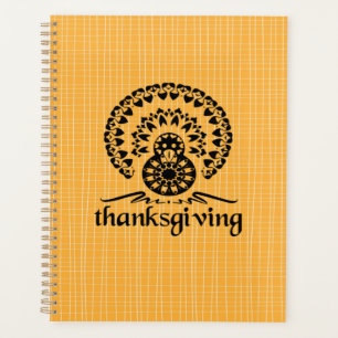Thanksgiving Mandala Turkey Boho Folk Art Planner