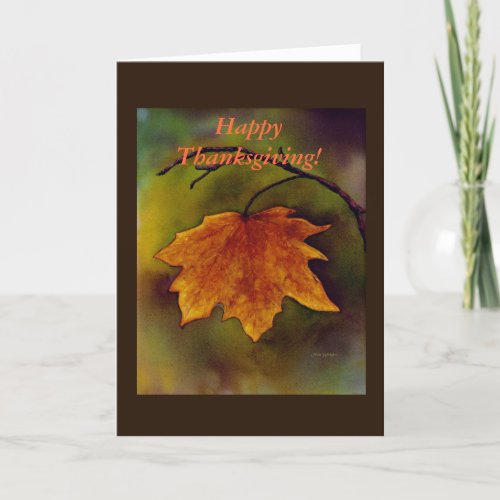Thanksgiving Maple Leaf card