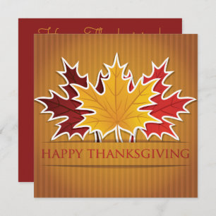 Thanksgiving maple leaf invitation