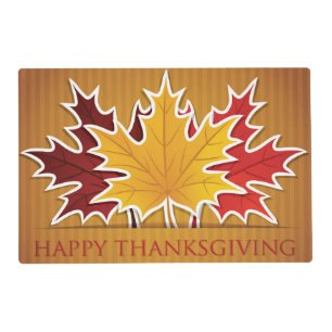 Thanksgiving maple leaf placemat