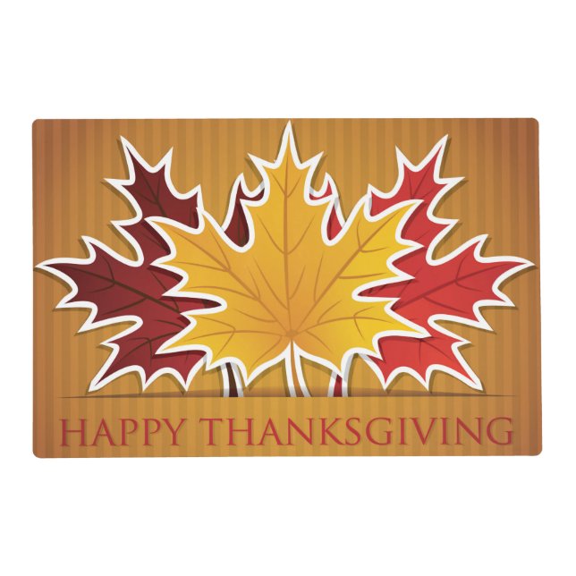 Thanksgiving maple leaf placemat (Front)