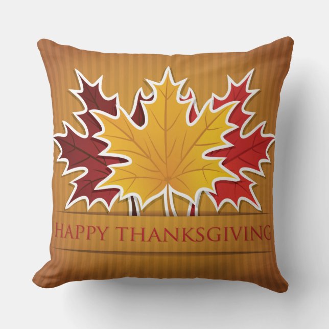 Thanksgiving maple leaf throw pillow (Front)