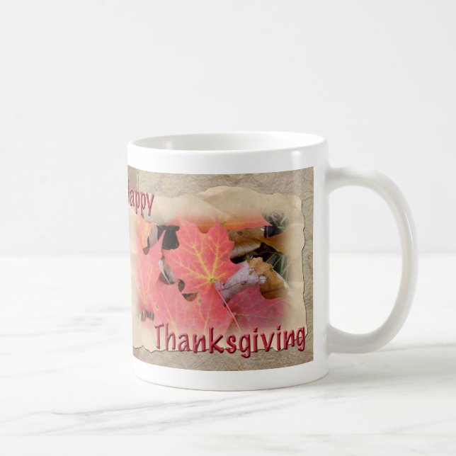 Thanksgiving Maple Leaves Coordinating Items Coffee Mug (Right)
