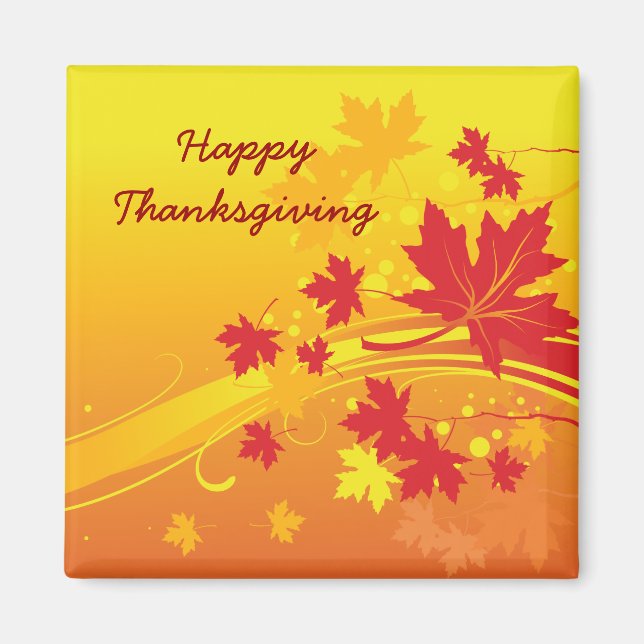 Thanksgiving Maple leaves in fall colors custom ma Magnet (Front)