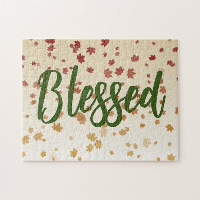 Thanksgiving Maple Leaves Jigsaw Puzzle (Horizontal)