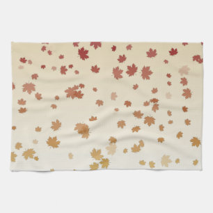 Thanksgiving Maple Leaves Kitchen Towel