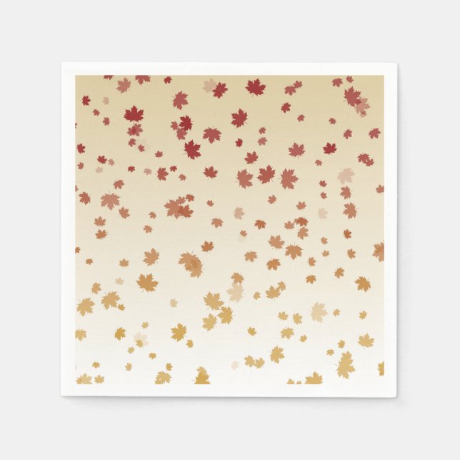 Thanksgiving Maple Leaves Napkins (Front)