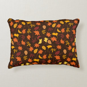 Thanksgiving Maple Leaves Pattern-25947 Accent Pillow