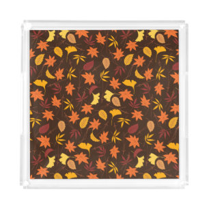 Thanksgiving Maple Leaves Pattern-25947 Acrylic Tray