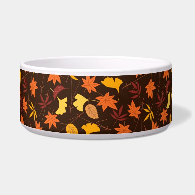 Thanksgiving Maple Leaves Pattern-25947 Bowl (Front)