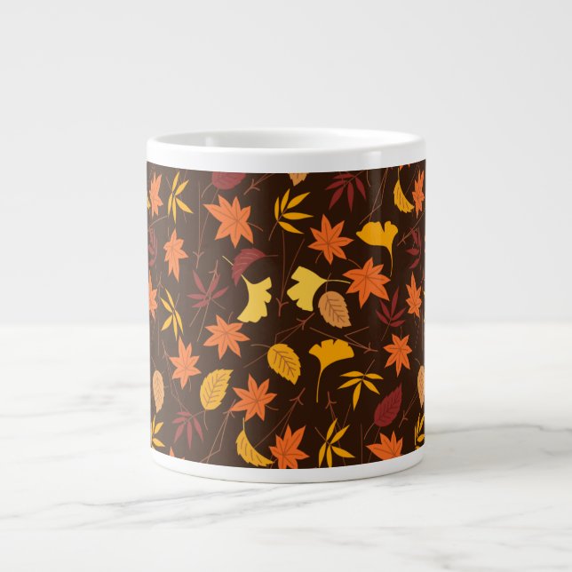 Thanksgiving Maple Leaves Pattern-25947 Giant Coffee Mug (Front)