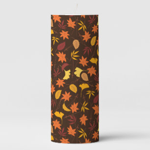 Thanksgiving Maple Leaves Pattern-25947 Pillar Candle