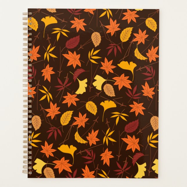 Thanksgiving Maple Leaves Pattern-25947 Planner (Front)