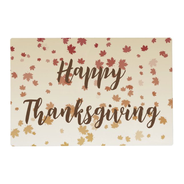 Thanksgiving Maple Leaves Placemat (Front)