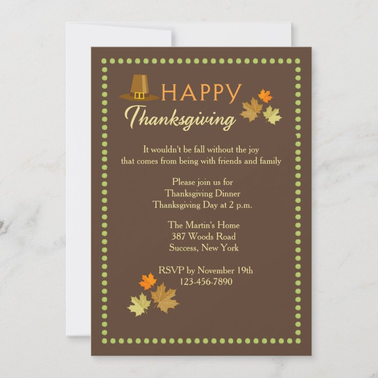 Thanksgiving Marquee Invitation | Zazzle