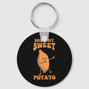 Thanksgiving Matching Couple She's My Sweet Potato Keychain