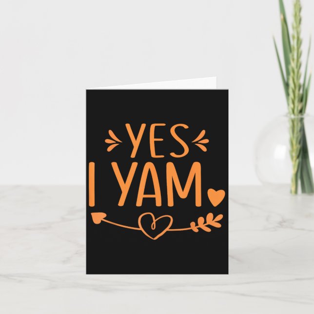 Thanksgiving Matching Couples Outfit Sweet Tato Ye Card (Front)