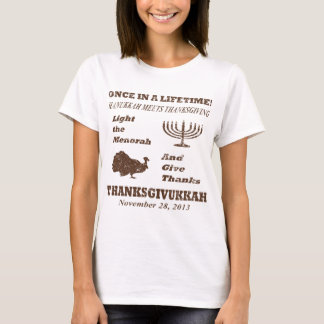 Thanksgiving Meets Hanukkah Funny Thanksgivukkah T-Shirt