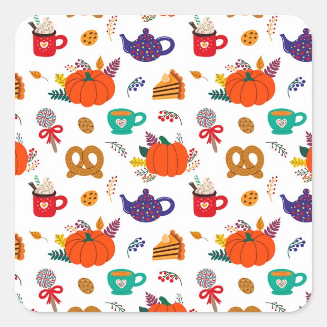 Thanksgiving Meme Gratitude Is One Of The Simplest Square Sticker (Front)