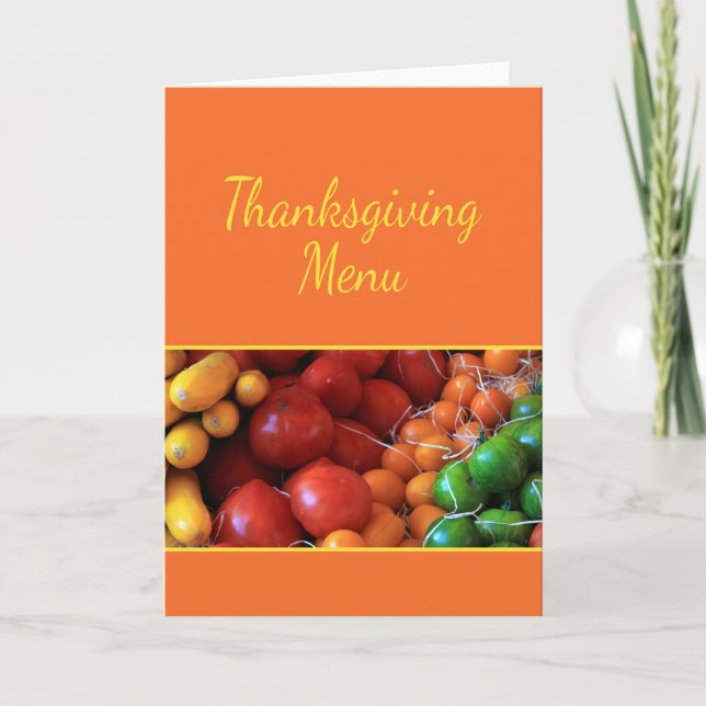 Thanksgiving Menu Card (Front)