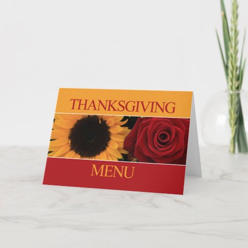 Thanksgiving Menu Card