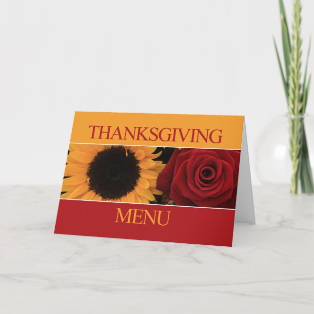 Thanksgiving Menu Card (Front)