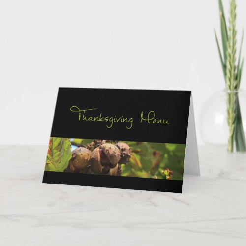 Thanksgiving Menu Card