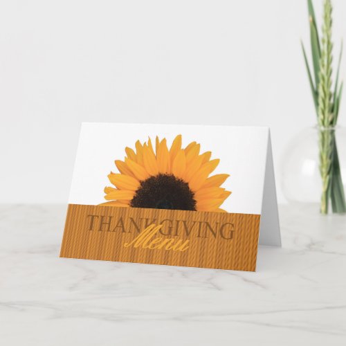Thanksgiving Menu Card