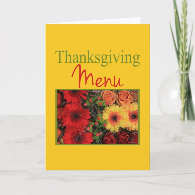 Thanksgiving Menu Card (Front)