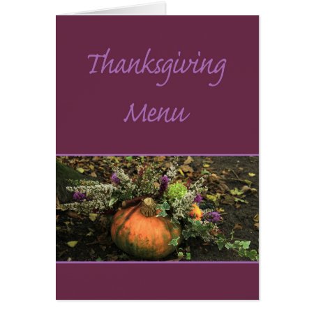 Thanksgiving Menu Card
