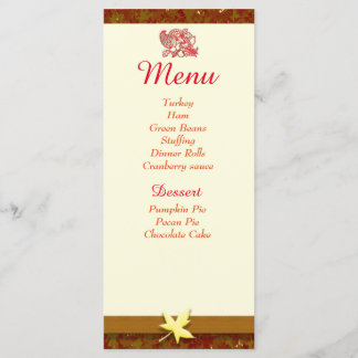 Thanksgiving Menu individual cards