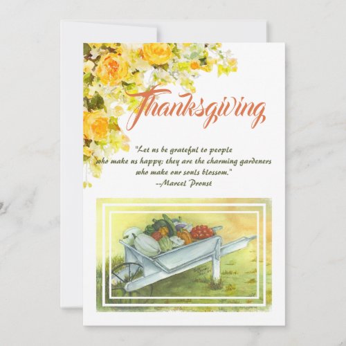 Thanksgiving Message Holiday Card