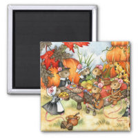Thanksgiving Mice - Cute Magnet