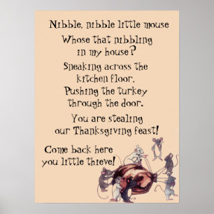 THANKSGIVING MICE STEAL POEM POSTER