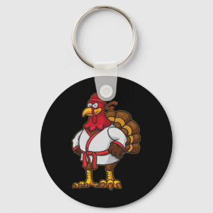 Thanksgiving Mma Kickboxing Judo Karate Gobble Pla Keychain