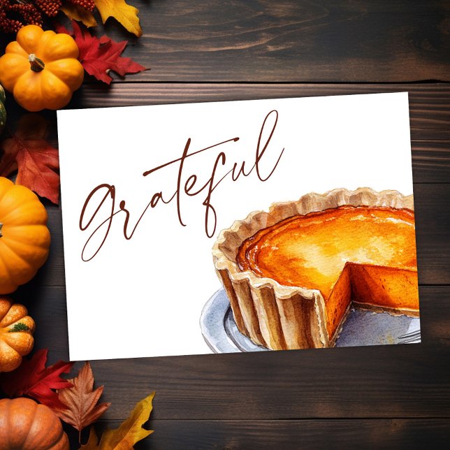 Thanksgiving Modern Rustic Elegant Fall Grateful Holiday Card (Thanksgiving Modern Elegant Fall Grateful Holiday Card)