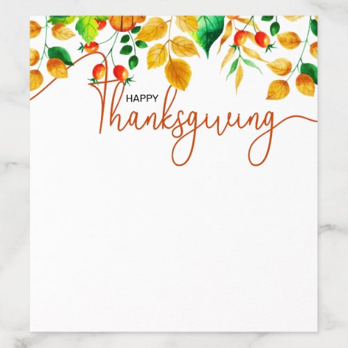 Thanksgiving modern typography2 Fall leaves border Envelope Liner