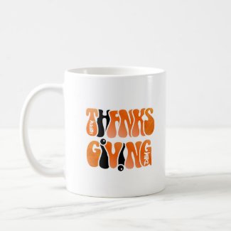 Thanksgiving modern typography Coffee Mug